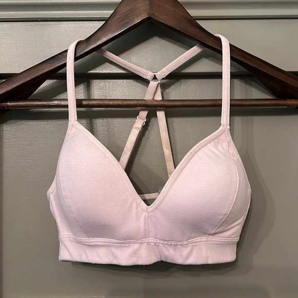 ATHLETA Adjustable Racerback Strappy Sports Bra Bralette Blush Pink Size XS - Picture 1 of 6